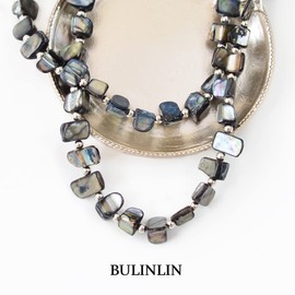 Bulinlin Boho Colourful Pearl Necklace, Women's Shell Necklace, Beach Summer Adjustable Bohemian Choker Necklaces for Women and Girls, Crystal Pearl Resin