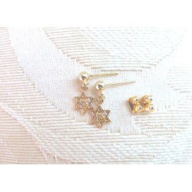 Star Of David Earrings Jewish Star Dangle Earrings