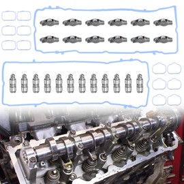tuhaowa Rocker Arms Valve Lifters Gasket Kit 5184296AH 5184332AA for 13-16 Dodge Charger Ram 1500 Chrysler Jeep Grand Cherokee 3.6L Engine 12 Pcs