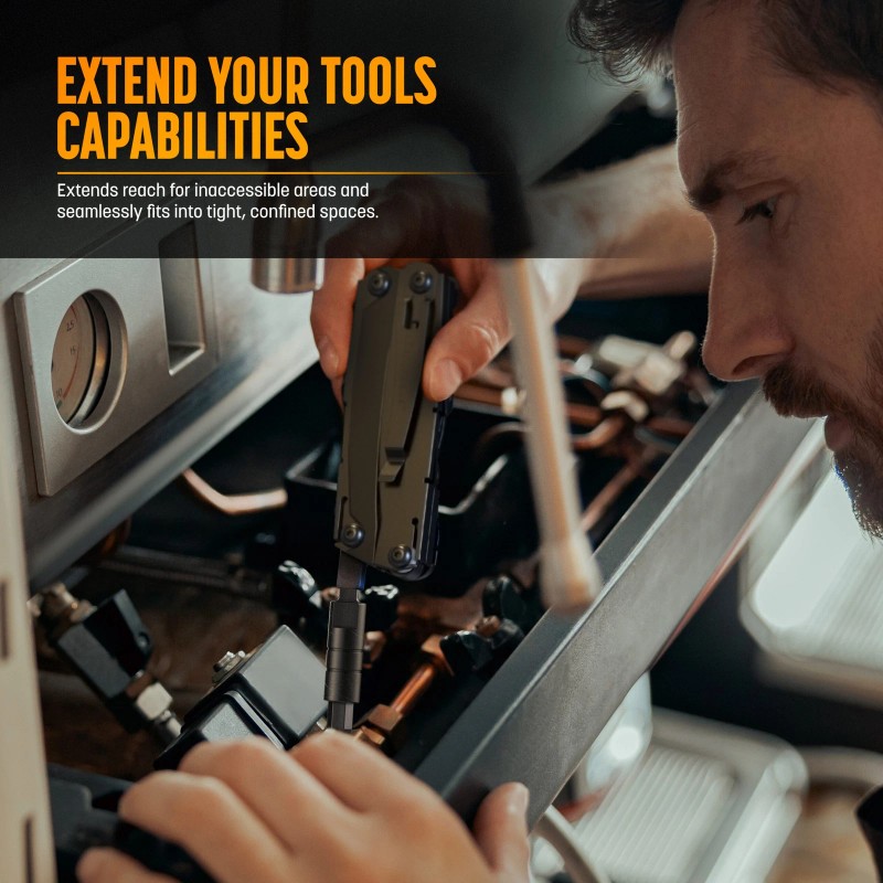 Galvanox Bit Extender & Hex Adapter for Leatherman Multi-Tools (Black)