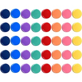 40 Pack Small Fridge Magnets,20MM Colorful Round Magnets for Whiteboard, 8 Colors Refrigerator Magnet,Small Cute Magnet for Decorative Locker Kitchen Office