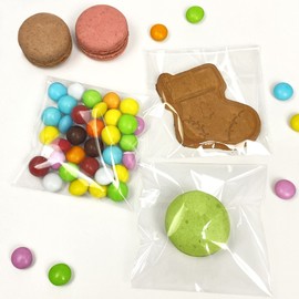 Morepack Morepack Self Sealing Cellophane Bags Self Adhesive,3x3 Inches Clear Resealable Cellophane Bags 200Pieces