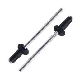 ASLLRISONY 190 Pcs Pop Rivets,Aluminum Rivets,Aluminum blind pro Rivets for DIY/Automotive Repairs/Metal/Furniture/Instruments(Black, 3/16"*5/16")