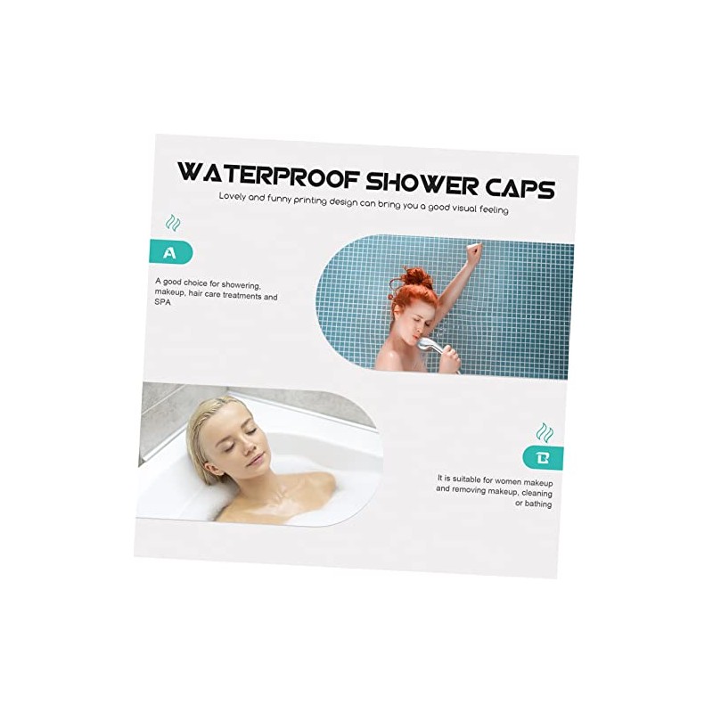 Gorro De Baño y Champú 4pcs Capas Impermeables Gorros De