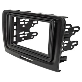 tomzz Audio 2450-024 Double DIN Radio Faceplate Compatible with Skoda Superb II 3T 2008-2015 Black