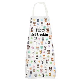 MYSOMY Puppy Cooking Aprons Puppy Lover Gifts Puppy Get Cookin’ Apron Dog Owner Apron Dog Lover Apron (Puppy Ap UK)