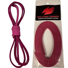 Red Hawk Tannery Glove Lace 3/16”x72” – Baseball & Softball Glove Lace Pack for Glove Relacing – 32 Colors Pro Durability Leather Lacing (HOT PINK)