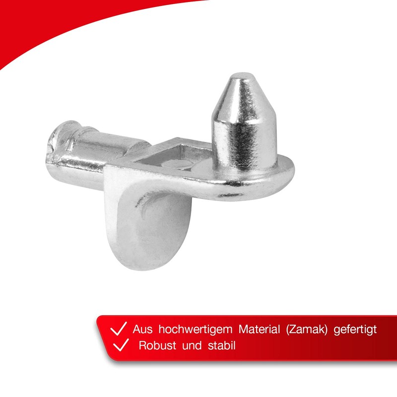 LouMaxx Angle Shelf Support with Double Pins, Set of 50