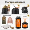 HIKEMAN Compression Sack, 50% More Storage! 12L/19L/32L/46L/53L Compression Stuff Sack,