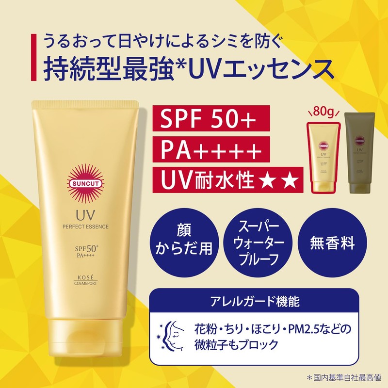 KOSE Suncut Perfect UV Essence SPF50+ PA++++ Bonus
