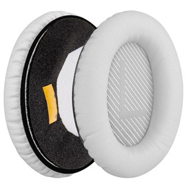 Geekria Replacement Ear Pads for Bose New QuietComfort, QC 45/ 35II/ 35IIGaming/ 35/25/ 15/ SE, AE 2/2i/2w, SoundTrue, SoundLink AE2 Headphones, Ear Cushions with Video Guide (White)
