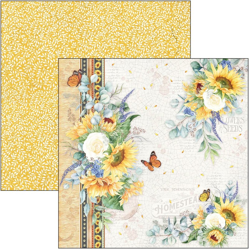 Ciao Bella 12"x12" Farmhouse Garden Patterns Pad