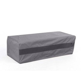 Covermates Outdoor Rectangular Ottoman Cover - Water Resistant Polyester, Drawcord Hem, Mesh Vents, Seating and Chair Covers, 48W x 28D x 18H, Charcoal