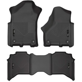 Husky Liners 94081 Fits 2019 Dodge Ram 2500 Crew Cab Weatherbeater Front & 2nd Seat Floor Mats , Black