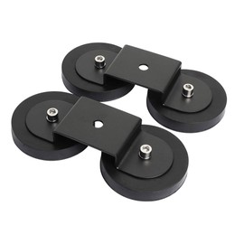 Exzeit Strong Magnet Base for Led Work Light Light bar，Powerful Magnetic Mounting Bracket with Protecting Rubber for Off Road Driving Lighting (Two PCS)