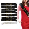 8Pcs Bride Bridesmaid Sash Gold Letters Hypoallergenic Material Wedding Bride