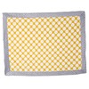 Bacati Dots/Pinstripes Grey/Yellow Blanket