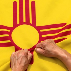 Anley Rip-Proof Double Sided 3-Ply New Mexico State Flag 3x5 Foot - Vivid Color, Canvas Header and Wrinkle Resistant - The Strongest, Longest Lasting New Mexico NM Flags 3 X 5 Ft