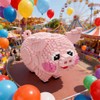 FUYOUSHUN Animal Pig Micro Building Blocks Set（2774PCS），Teddy Building Blocks Pink