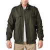 TACVASEN Mens Cargo Jacket Cotton Army Outwear Windbreaker Coat Green,