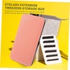 PACKOVE Eyelash Tweezers Storage Case Portable Makeup Organizer for Lash