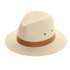 Dannii Matthews Stylish Men's Cotton Fedora with Brown Faux Leather