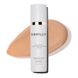 DRMTLGY Hidratante tintado con SPF 46. Tinte universal. Protector solar todo en uno y base con protección de amplio espectro contra los rayos UVA y UV