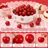 60 Fake Cherries, Red Fake Cherry Artificial Foam Fruit Decor