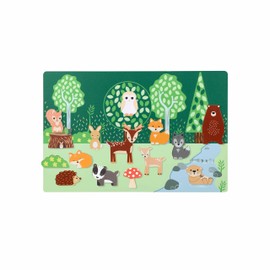 Orange Tree Toys Woodland Animals Magnetic Picture Board, Educational Story-Telling Scene, Children's Interactive Forest Play Set