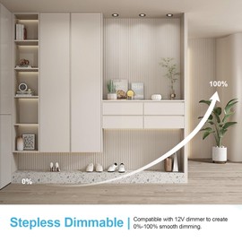 Gr4tec LED Recessed Spotlight 12 V Black, 6 x Spot LED IP44 3 W Warm White 3000 K 240LM 84Ra, Cabinet Light 12 mm Extra Flat, Recessed Spot Hole 58-62 mm for Motorhome, Caravan, Wardrobe