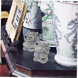 BESPORTBLE Set of Mini Lion Figurine Statues Decorative Lion Statue Ornament Miniature Shape Decor Model