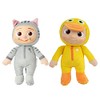 CoComelon JJ Duckie & Kitty Plush Stuffed Animal Toys, 2