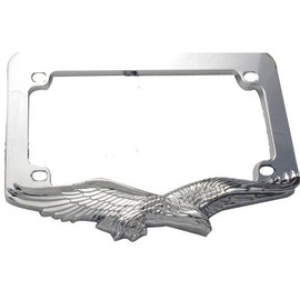 United Pacific 50071 Motorcycle Chrome Flying Eagle License Plate Frame
