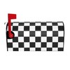 Abucaky Black and White Checkered Mailbox Cover Magnetic Racing Checkerboard