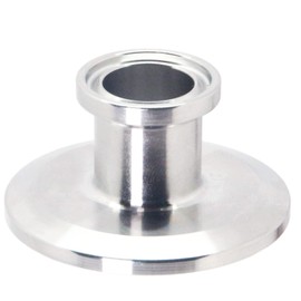 QMINOX 1.5 Inch × 0.75 Inch Sanitary Fitting End Cap Reducer Stainless Steel 304 Sanitary Concentric Reducer Tri Clamp Clover