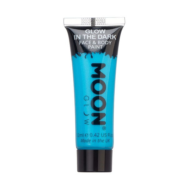 Moon Glow Glow In The Dark Face & Body Paint - Glow In The Dark - Charge to Glow, Blue, 12ml (Pack of 1)