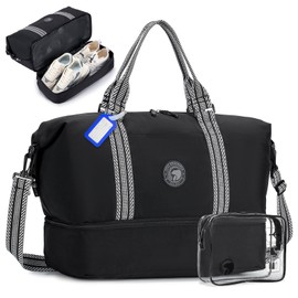 COSCOOA Travel Duffel Bag for Spirit Frontier Airlines Personal Item Bag 18x14x8 with Shoe Compartment Tote Carry on Luggage 32L Weekender Overnight for Women Men