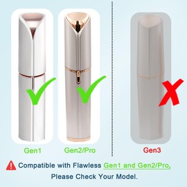 Generation 2 Replacement Heads for Flawless Finishing Touch Hair Removal Tool for Women, Double Ring Blades for Gen 2 Device Old Flawless, 6 Count