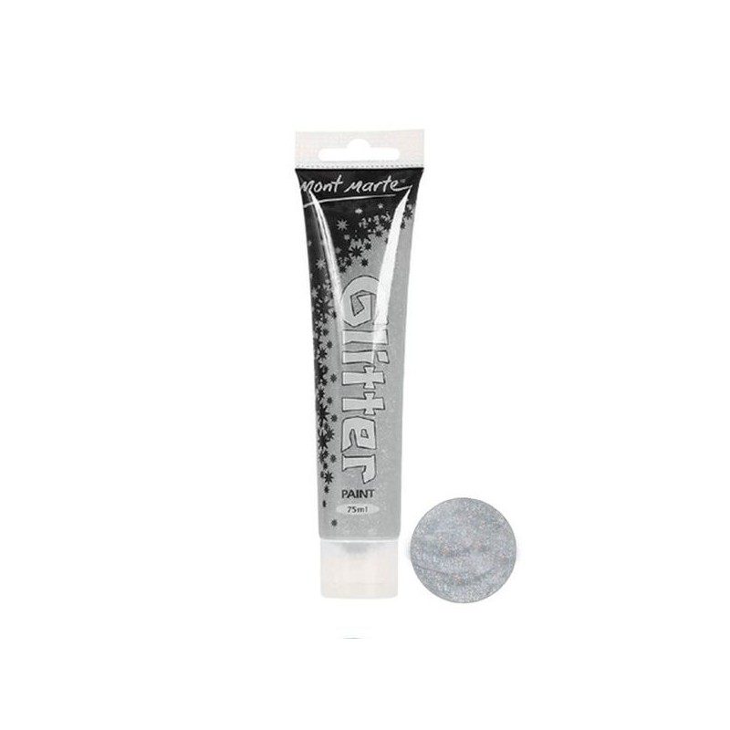 Montmartre Glitter Paint 75ml Silver 1P Toddler Art Play Glitter