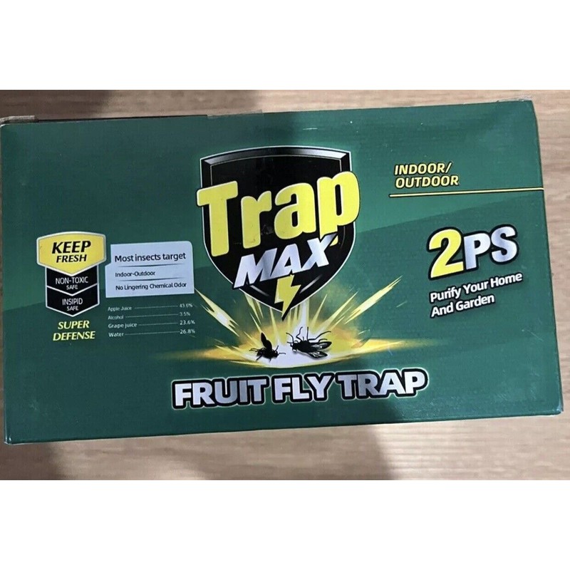 TrapMax 2 Frog Shape Fruit Fly Traps for Indoors with