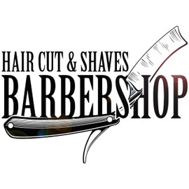 Vinyl Wall Decal Barbershop Hair Cut Shaves Salon Stickers Murals Large Decor (ig4918) Dark Red