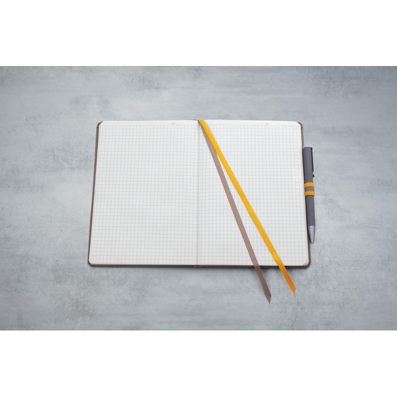 SIGEL LS102 Linescape Notebook Squared Approx. A5 Brown Yellow Hard