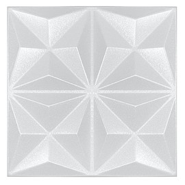 3D Polystyrene XPS Polystyrene Panels, Modern Wall Cladding & Ceiling Panels, Wall Panels, Slightly Flexible, 50 x 50 cm / ‎4 m², 16 Pieces (White 01)