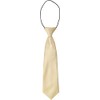Kids Satin Solid Plain Colour Elasticated Tie (Champagne)