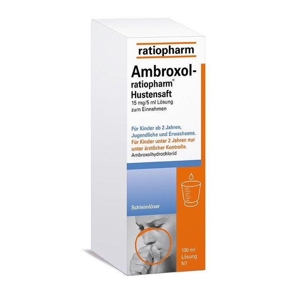 Ambroxol-ratiopharm cough syrup: mucus remover for the bronchi - facilitates the coughing of tough phlegm, 100 ml