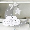 Baby Sentiment Hanging Plaque Love You To The Moon and