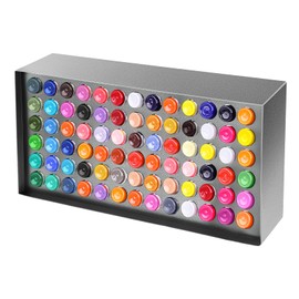 DDBESSIC Tattoo Ink Holder, 78 Holes Pigment Ink Tattoo Holder, Wall Mounted Pigment Ink Bottle Rack 1.18in Hole Diameter Tattoo Ink Organizer Permanent Makeup Tattoo Holder for Pigment Ink