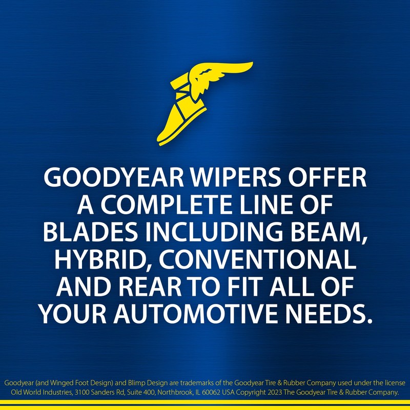 Goodyear Ceramic Titanium 15" Beam Windshield Wiper Blade, Replacement Windshield