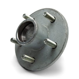 Sturdy Built (2) Galvanized Boat Trailer Hub Kits 3500 lb Complete w/Lug Nuts and Dust Caps