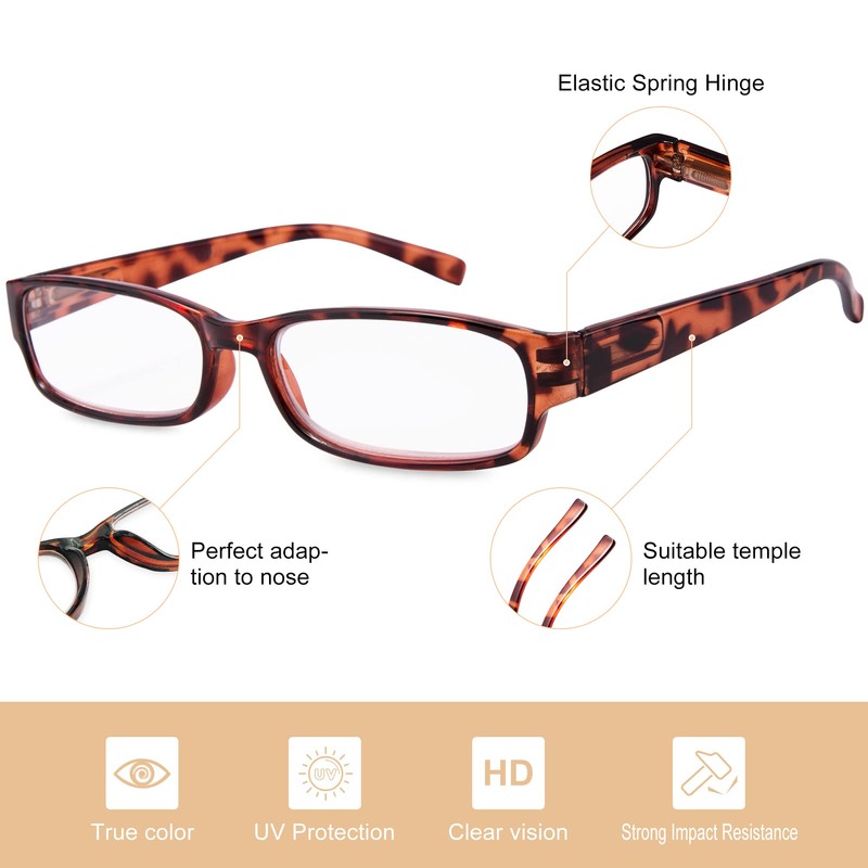EYEGUARD Readers 4 Pack of Thin and Elegant Womens Reading